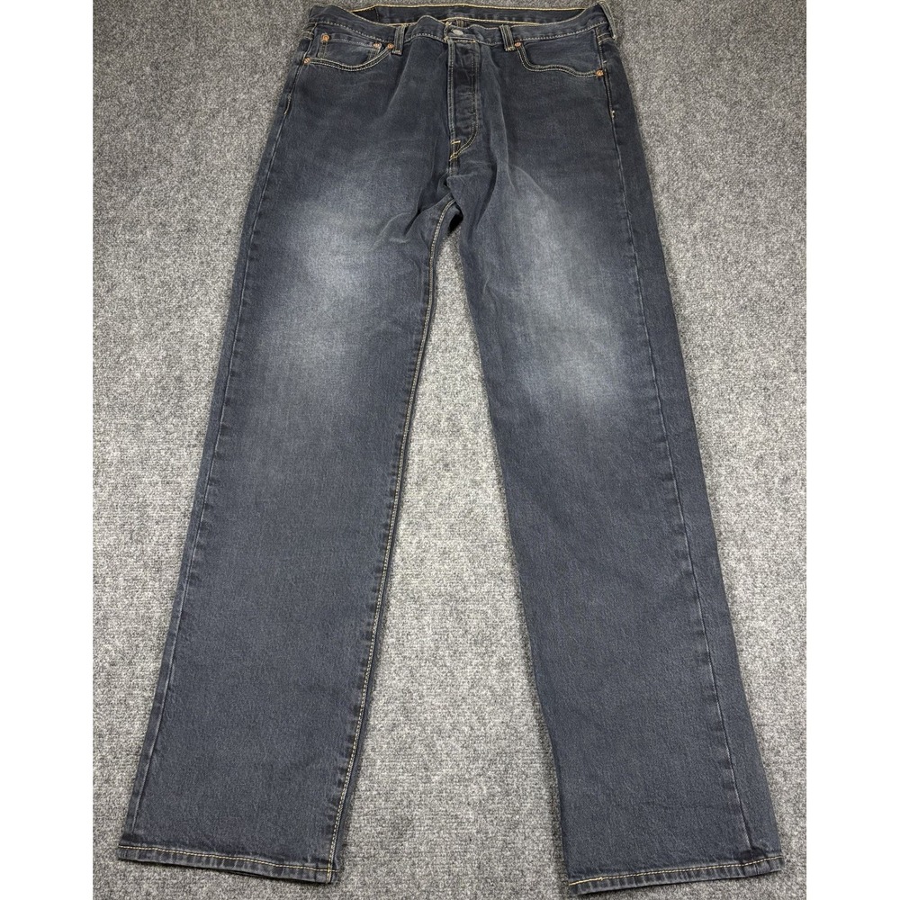 Levi's 501 Men's Dark Wash Cotton 5-Pockets Straight Leg Regular Fit Jeans 36x36